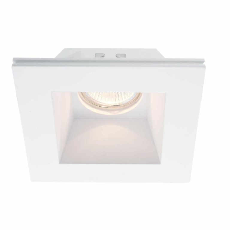 Deko-Light Deckeneinbauring, Gypsum Square, 1x max 50 W MR16, Weiß, Spannungskonstant, 12 V/AC/DC