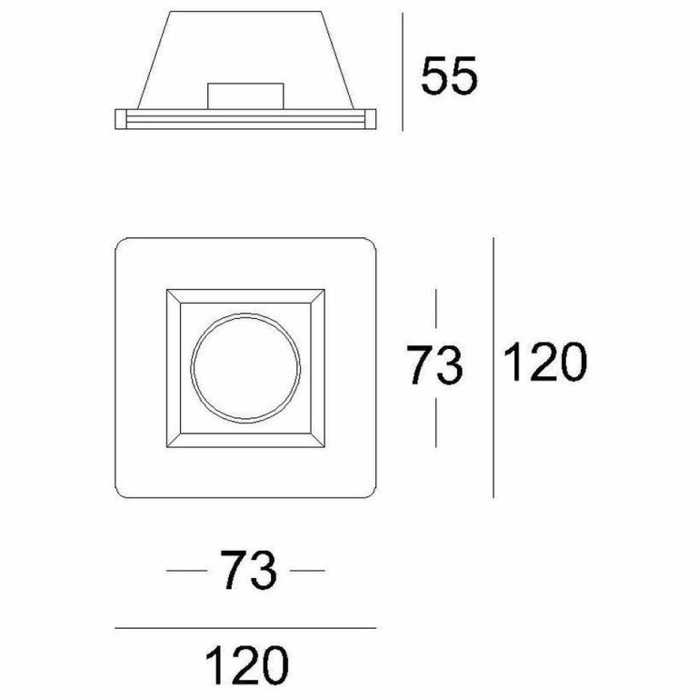 Deko-Light Deckeneinbauring, Gypsum Square, 1x max 50 W MR16, Weiß, Spannungskonstant, 12 V/AC/DC