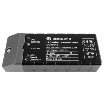 Deko-Light Deko-Light, Netzgerät (CC, DC), BASIC, CC, CC50018/18W, Stromkonstant, 1,0-18,0 W, 220-240 V/AC, Aus