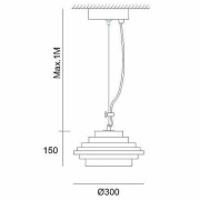 Pendelleuchte, Esmeralda, 1x max. 40 W E27, Weiß, 220-240 V/AC, 50 / 60 Hz