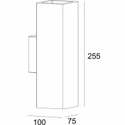 Wandaufbauleuchte, Essa Up/Down, 2x max. 35 W GU10, Weiß, 220-240 V/AC, 50 / 60 Hz