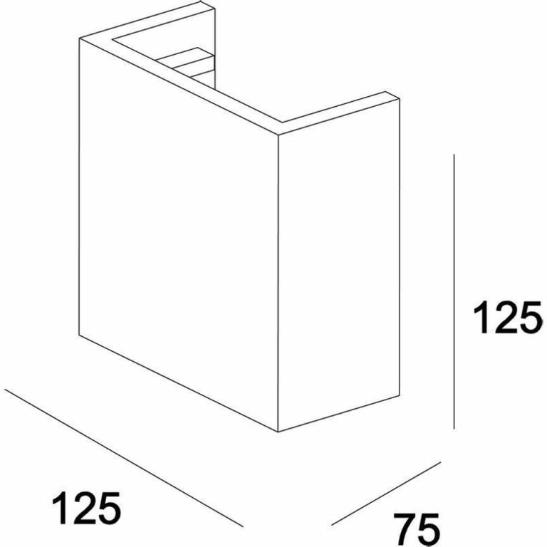 Deko-Light Wandaufbauleuchte, Quinta II, 6 W, 3000 K, Grau, 220-240 V/AC, 50 / 60 Hz