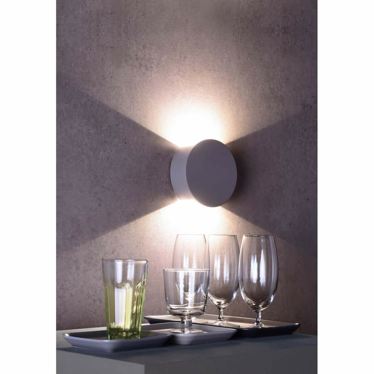 Deko-Light Wandaufbauleuchte, Lupe II, 6,2 W, 3000 K, Grau, 220-240 V/AC, 50 / 60 Hz