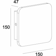 Wandaufbauleuchte, Relono II, 4,1 W, DIM, 3000 K, Grau, 220-240 V/AC, 50 / 60 Hz