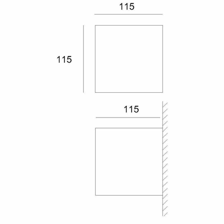 Deko-Light Wandaufbauleuchte, Cube, 1x max. 25 W G9, Grau, 220-240 V/AC, 50 / 60 Hz