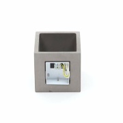 Wandaufbauleuchte, Cube, 1x max. 25 W G9, Grau, 220-240 V/AC, 50 / 60 Hz