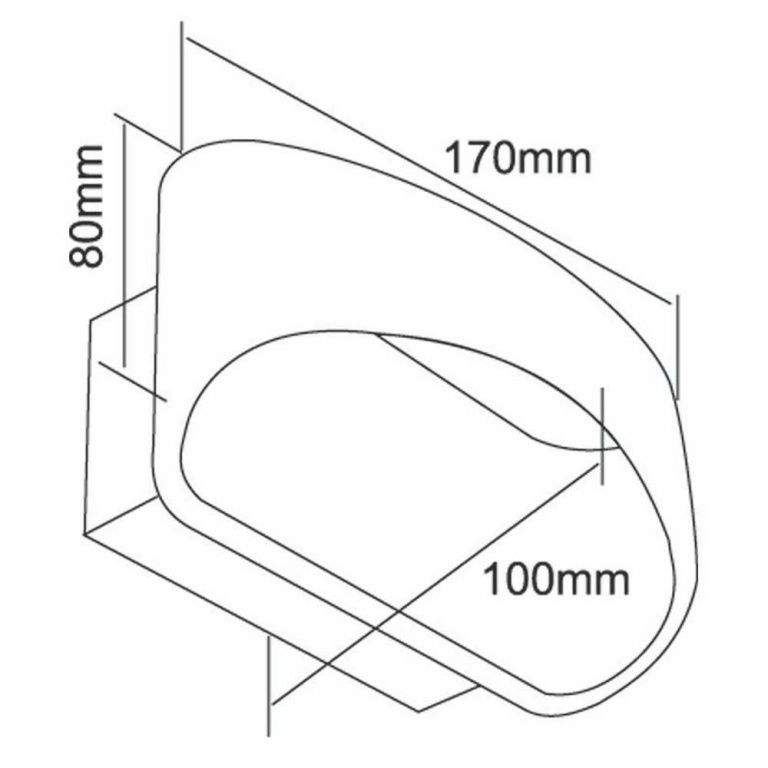 Deko-Light Wandaufbauleuchte, Acamar, 6,9 W, DIM, 3000 K, Silber, 220-240 V/AC, 50 / 60 Hz