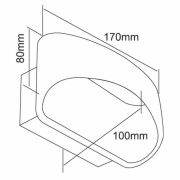 Wandaufbauleuchte, Acamar, 6,9 W, DIM, 3000 K, Silber, 220-240 V/AC, 50 / 60 Hz