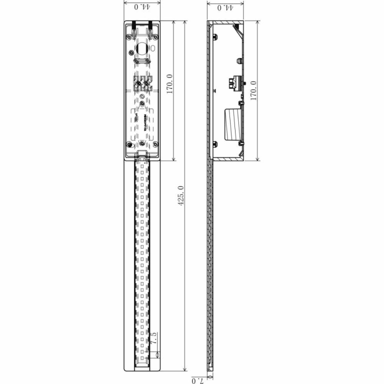 Deko-Light Wandaufbauleuchte, Parala 425 mm, 5,5 W, 3000 K, Silber, 100-240 V/AC, 50 / 60 Hz