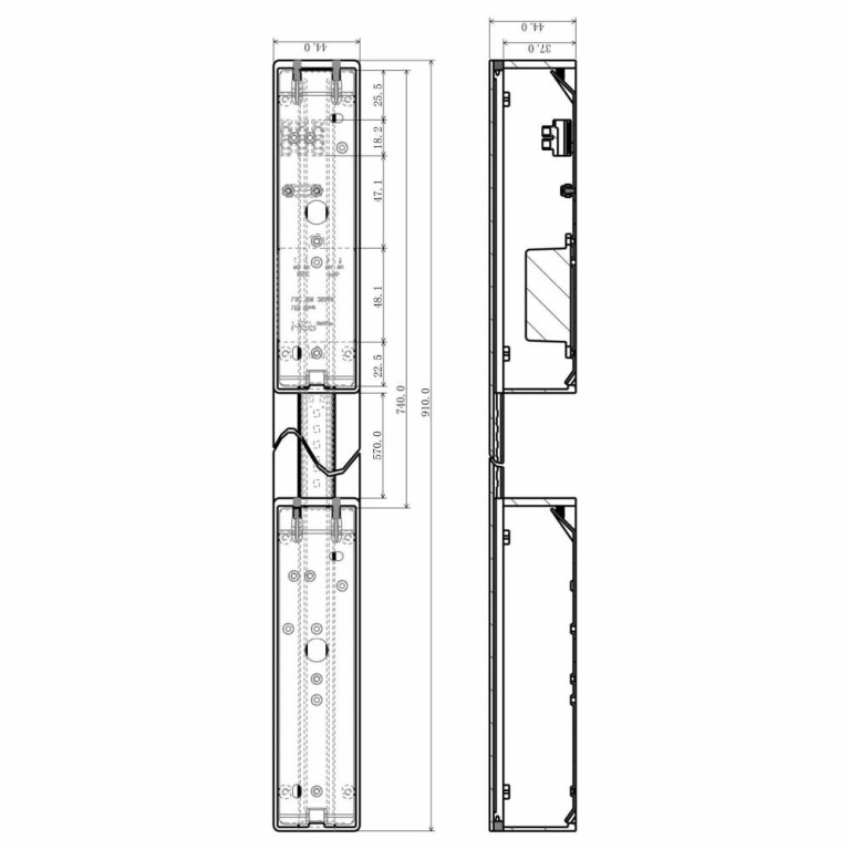 Deko-Light Wandaufbauleuchte, Larga 910 mm, 9 W, 3000 K, Silber, 100-277 V/AC, 50 / 60 Hz