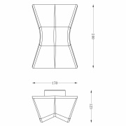 Wandaufbauleuchte, FLY II, 4 W, DIM, 3000 K, Weiß, 220-240 V/AC, 50 / 60 Hz