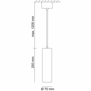 Pendelleuchte, Barro II, 1x max. 35 W GU10, Weiß, 220-240 V/AC, 50 / 60 Hz