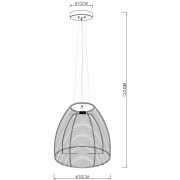 Pendelleuchte, Filo Big Mob 300 mm, 1x max. 60 W E27, Silber, 220-240 V/AC, 50 / 60 Hz