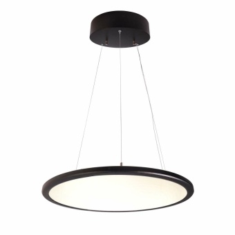 Deko-Light Pendelleuchte, LED Panel transparent Rund 580 mm, 53 W, DIM, 3000 K, Schwarz, 220-240 V/AC, 50 / 60