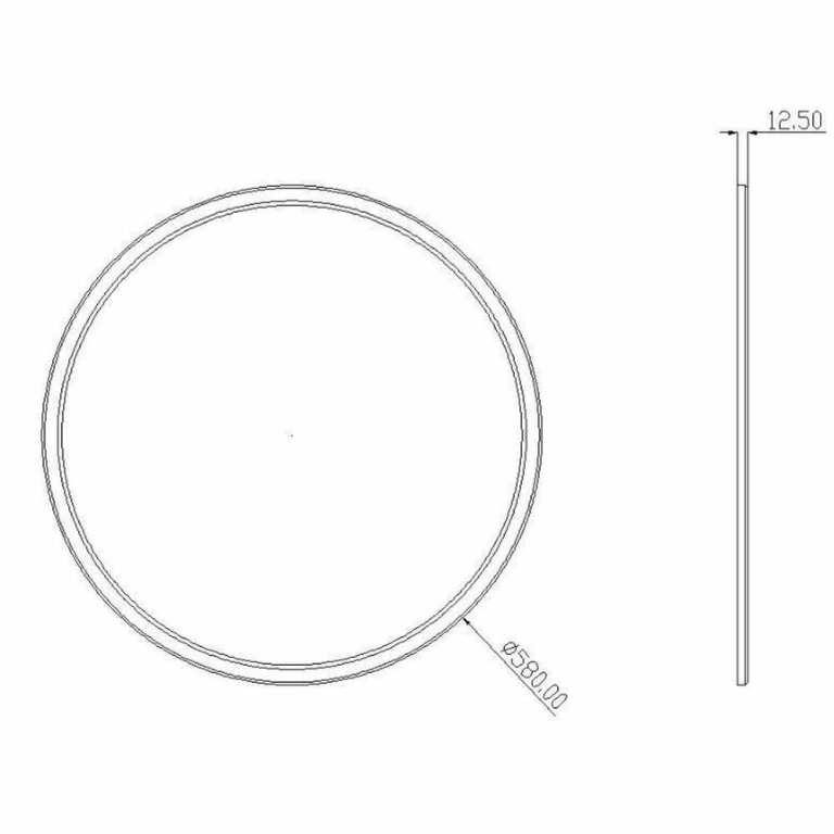 Deko-Light Pendelleuchte, LED Panel transparent Rund 580 mm, 53 W, DIM, 3000 K, Aluminium, 220-240 V/AC, 50 / 6