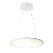 Pendelleuchte, LED Panel transparent Rund 580 mm, 53 W, DIM, 3000 K, Weiß, 220-240 V/AC, 50 / 60 Hz