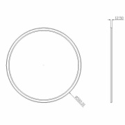 Pendelleuchte, LED Panel transparent Rund 580 mm, 53 W, DIM, 3000 K, Weiß, 220-240 V/AC, 50 / 60 Hz