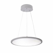 Pendelleuchte, LED Panel transparent Rund 580 mm, 53 W, DIM, 4000 K, Aluminium, 220-240 V/AC, 50 / 6