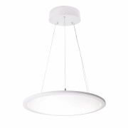 Pendelleuchte, LED Panel transparent Rund 580 mm, 53 W, DIM, 4000 K, Weiß, 220-240 V/AC, 50 / 60 Hz