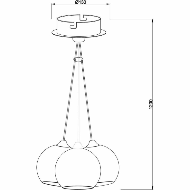 Deko-Light Pendelleuchte, Centauri III, 3x max. 50 W GU10, Silber, 220-240 V/AC, 50 / 60 Hz