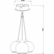 Pendelleuchte, Centauri III, 3x max. 50 W GU10, Silber, 220-240 V/AC, 50 / 60 Hz