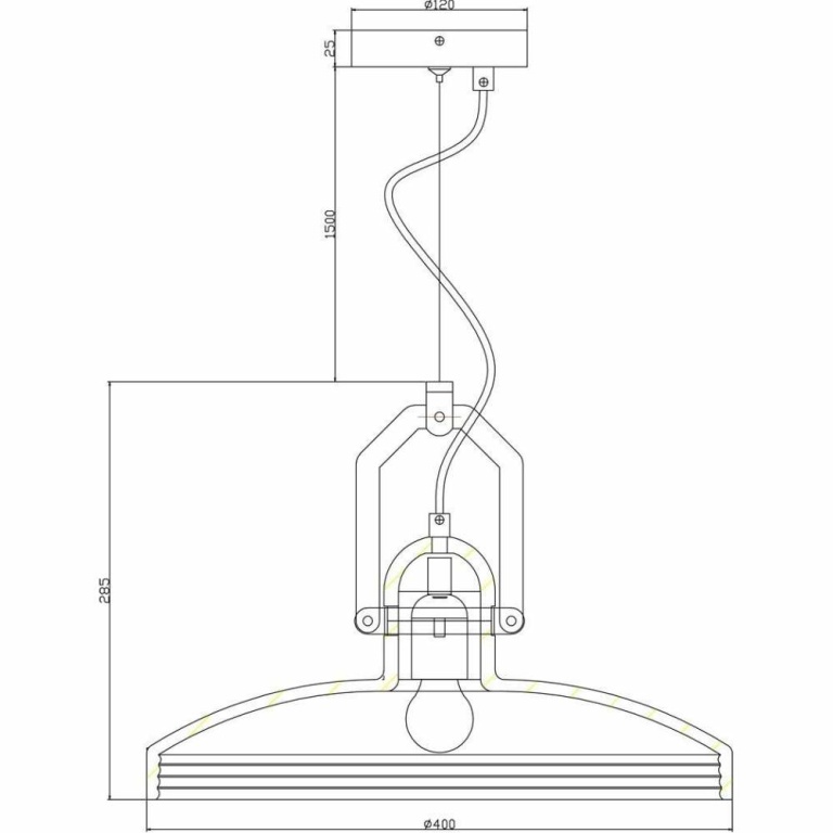 Deko-Light Pendelleuchte, Cygni, 1x max. 25 W E27, Grau, 220-240 V/AC, 50 / 60 Hz