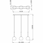 Pendelleuchte, Bunda, 3x max. 28 W G9, Silber, 220-240 V/AC, 50 / 60 Hz