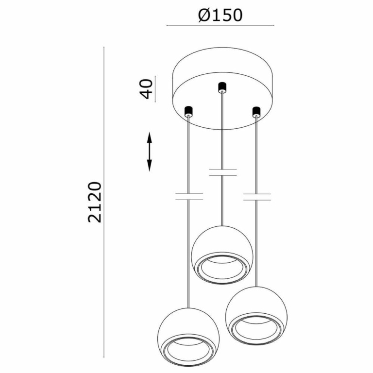 Deko-Light Pendelleuchte, Heze III, 16,5 W, 3000 K, Weiß, 220-240 V/AC, 50 / 60 Hz