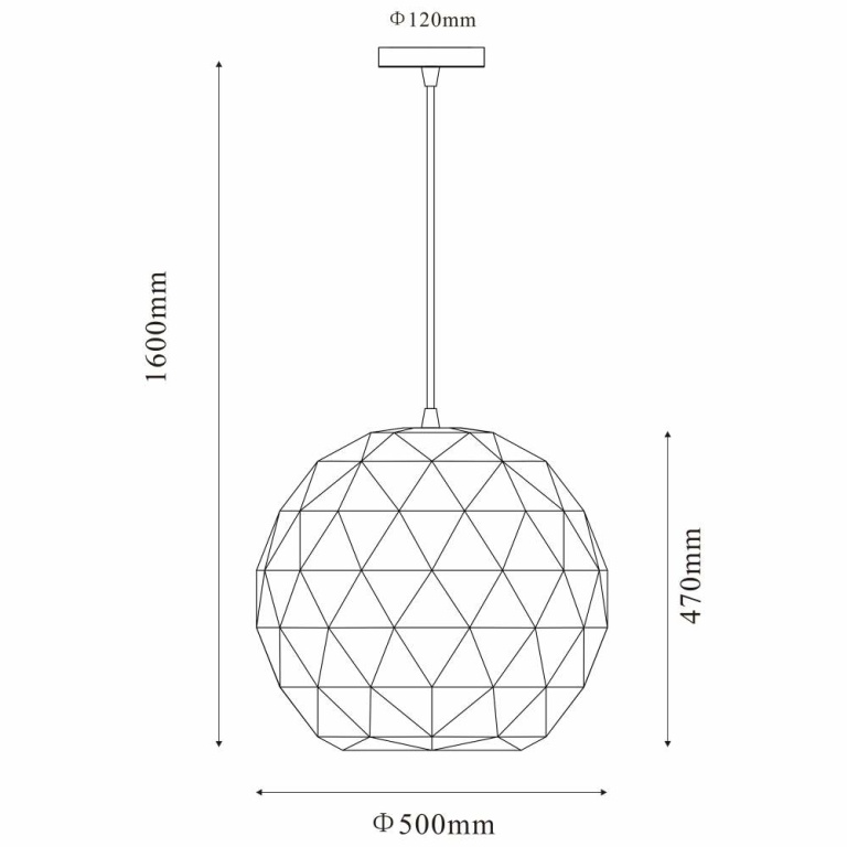 Deko-Light Pendelleuchte, Asterope Rund 500 mm, 1x max. 40 W E27, Weiß, 220-240 V/AC, 50 / 60 Hz