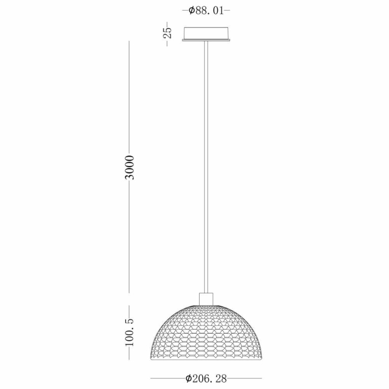 Deko-Light Pendelleuchte, Basket I 200 mm, 1x max. 40 W E27, Weiß, 220-240 V/AC, 50 / 60 Hz