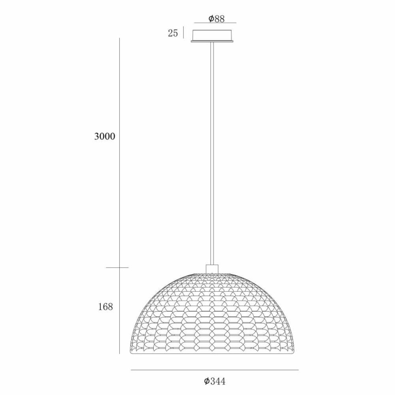 Deko-Light Pendelleuchte, Basket II 350 mm, 1x max. 40 W E27, Weiß, 220-240 V/AC, 50 / 60 Hz