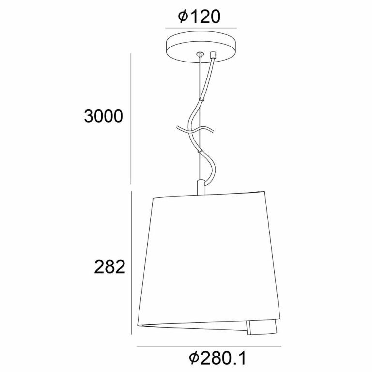 Deko-Light Pendelleuchte, Twister II 280 mm, 1x max. 40,00 W E27, Weiß, 220-240 V/AC, 50 / 60 Hz