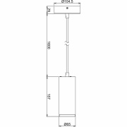 Pendelleuchte, Lucea, 10 W, 3000/4000 K, Weiß, 220-240 V/AC, 50 / 60 Hz