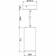 Pendelleuchte, Lucea, 15 W, 3000/4000 K, Weiß, 220-240 V/AC, 50 / 60 Hz