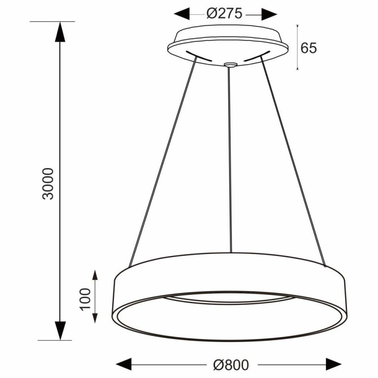 Deko-Light Pendelleuchte, Sculptoris 800 mm, 60 W, DIM, 3000/4000 K, Weiß, 220-240 V/AC, 50 / 60 Hz