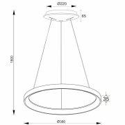 Pendelleuchte, Merope 400 mm, 30 W, DIM, 3000/4000 K, Silber, 220-240 V/AC, 50 / 60 Hz