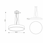 Pendelleuchte, Menkar 400 mm, 45,0 W, 3000/4000 K, Weiß, 220-240 V/AC, 50 / 60 Hz