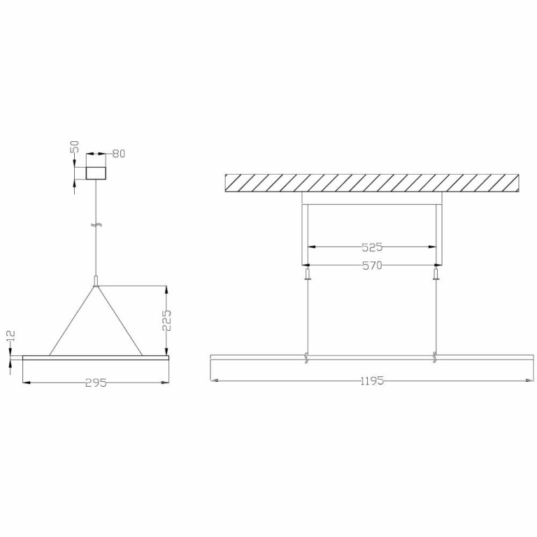 Deko-Light Pendelleuchte, LED Panel transparent, Eckig, 50 W, DIM, 3000/4000 K, Schwarz, 220-240 V/AC, 50 / 60