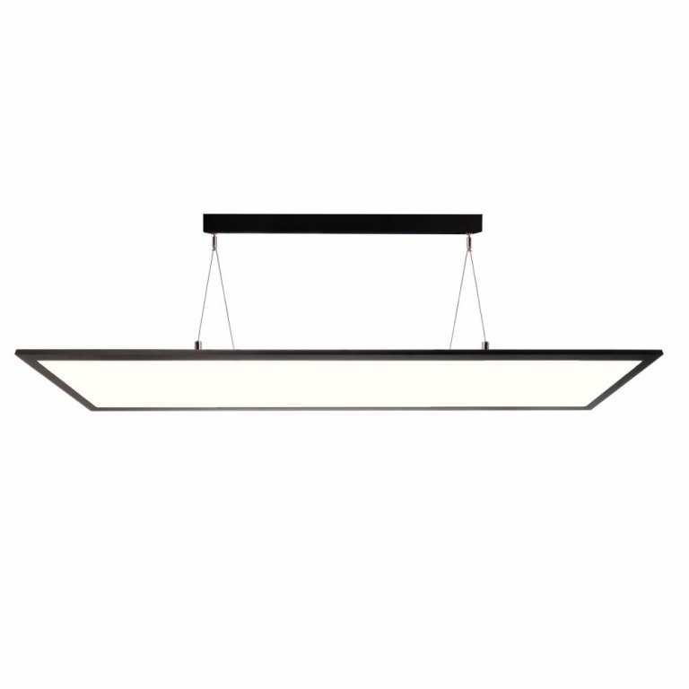 Deko-Light Pendelleuchte, LED Panel transparent, Eckig, 50 W, DIM, 3000/4000 K, Schwarz, 220-240 V/AC, 50 / 60