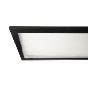 Pendelleuchte, LED Panel transparent, Eckig, 50 W, DIM, 3000/4000 K, Schwarz, 220-240 V/AC, 50 / 60