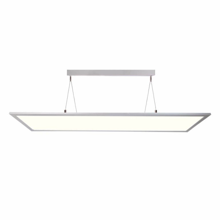 Deko-Light Pendelleuchte, LED Panel transparent, Eckig, 50 W, DIM, 3000/4000 K, Silber, 220-240 V/AC, 50 / 60 H