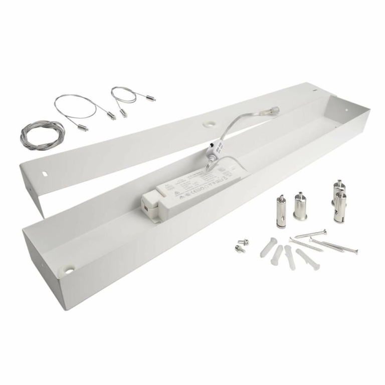 Deko-Light Pendelleuchte, LED Panel transparent, Eckig, 50 W, DIM, 3000/4000 K, Weiß, 220-240 V/AC, 50 / 60 Hz