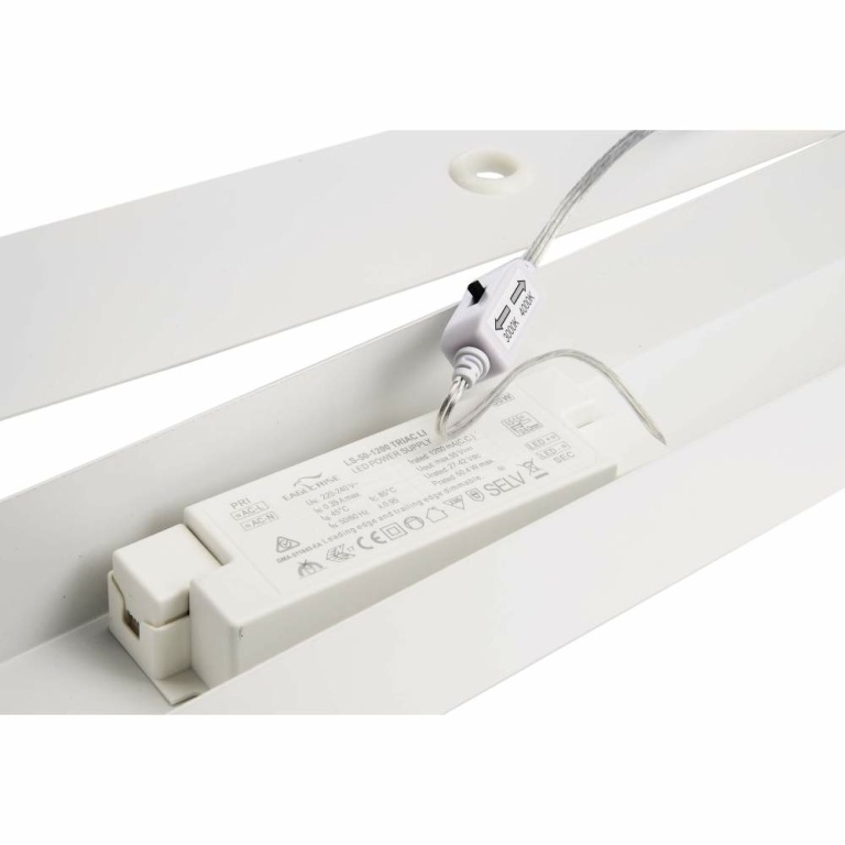 Deko-Light Pendelleuchte, LED Panel transparent, Eckig, 50 W, DIM, 3000/4000 K, Weiß, 220-240 V/AC, 50 / 60 Hz