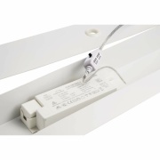 Pendelleuchte, LED Panel transparent, Eckig, 50 W, DIM, 3000/4000 K, Weiß, 220-240 V/AC, 50 / 60 Hz