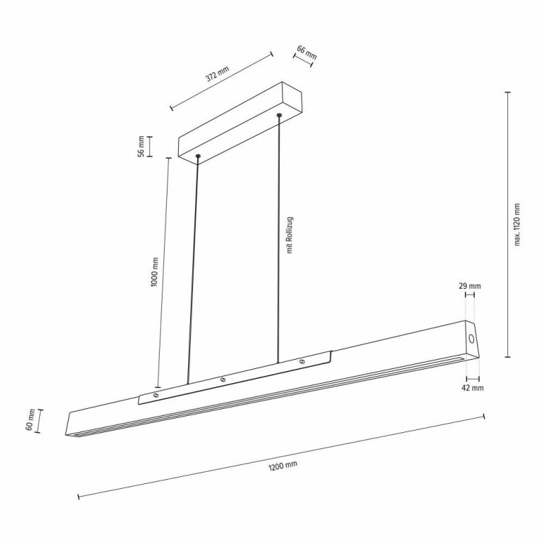 Deko-Light Pendelleuchte, Madera, 22 W, DIM, 3000 K, Eiche natur, 220-240 V/AC, 50 / 60 Hz