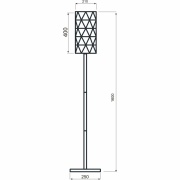 Stehleuchte, Asterope linear, 1x max. 100 W E27, Weiß, 220-240 V/AC, 50 / 60 Hz