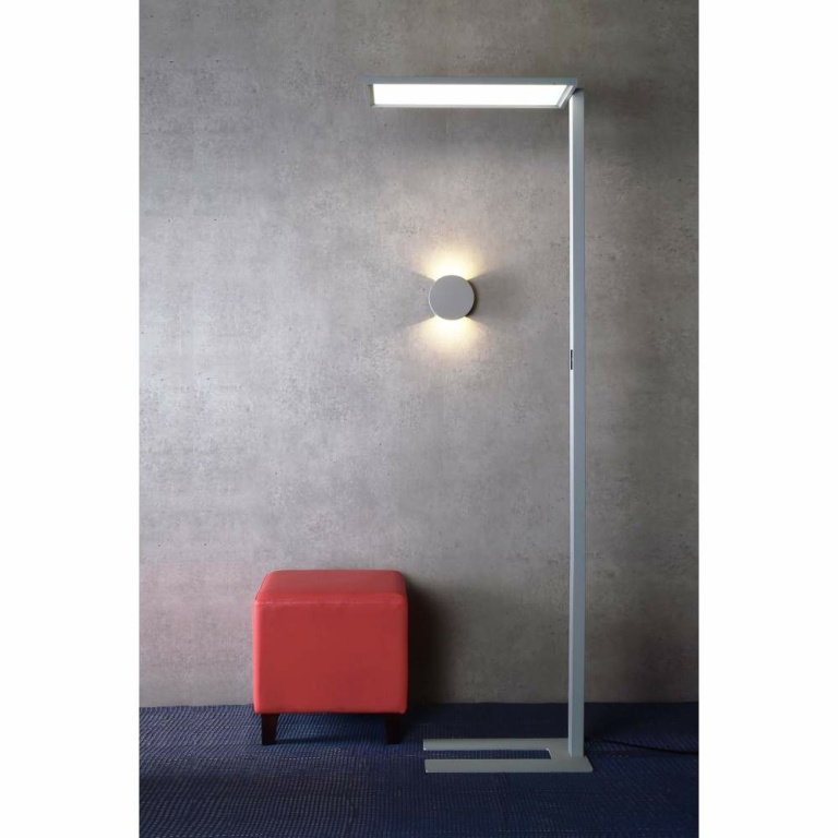 Deko-Light Stehleuchte, Office One Transparent, 55 W, Touch DIM, 4000 K, Silber, 200-240 V/AC, 50 / 60 Hz