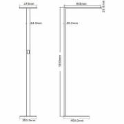 Stehleuchte, Office One Transparent, 55 W, Touch DIM, 4000 K, Silber, 200-240 V/AC, 50 / 60 Hz