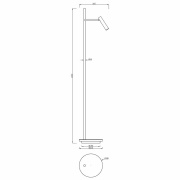 Stehleuchte, Brahe, 11,5 W, 3000 K, Schwarz, 220-240 V/AC, 50 / 60 Hz