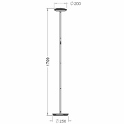 Stehleuchte, Bermuda, 18 W, Touch DIM, 3000 K, Schwarz, 100-240 V/AC, 50 / 60 Hz